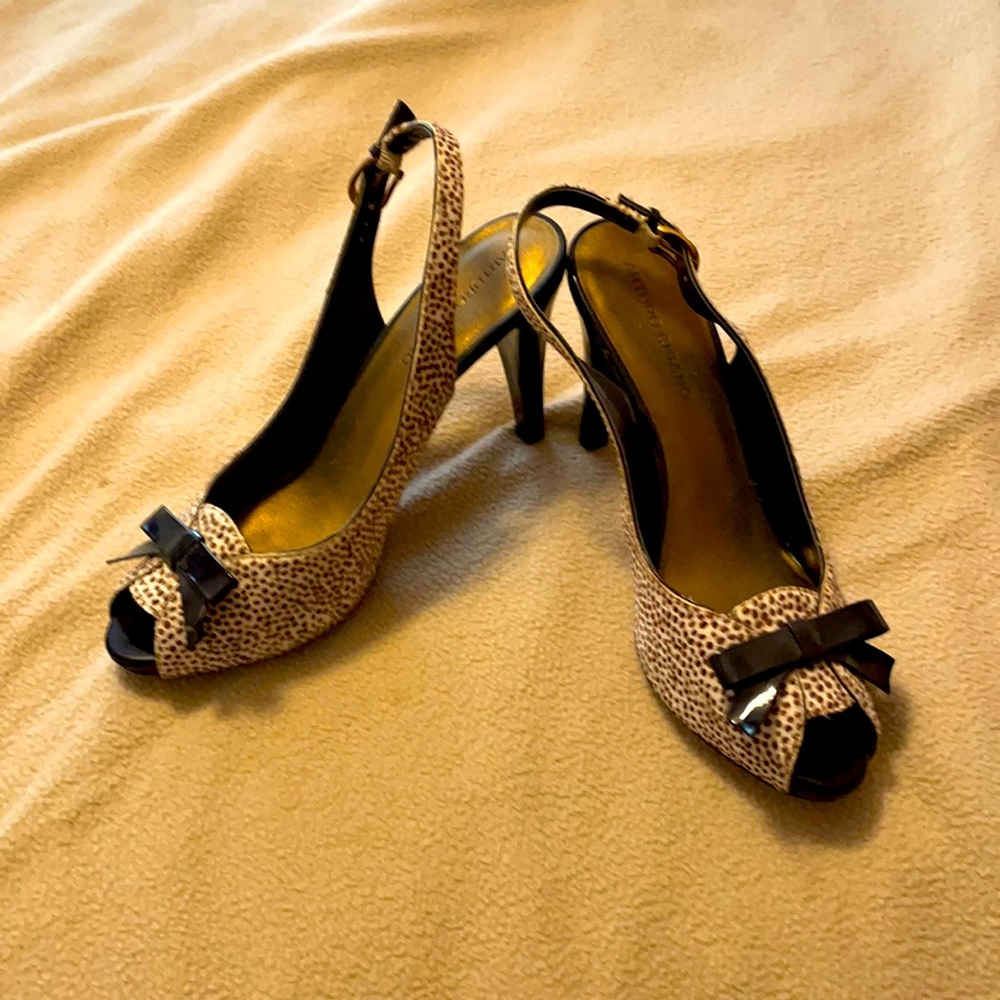 Arturo Chiang animal print sling backs
